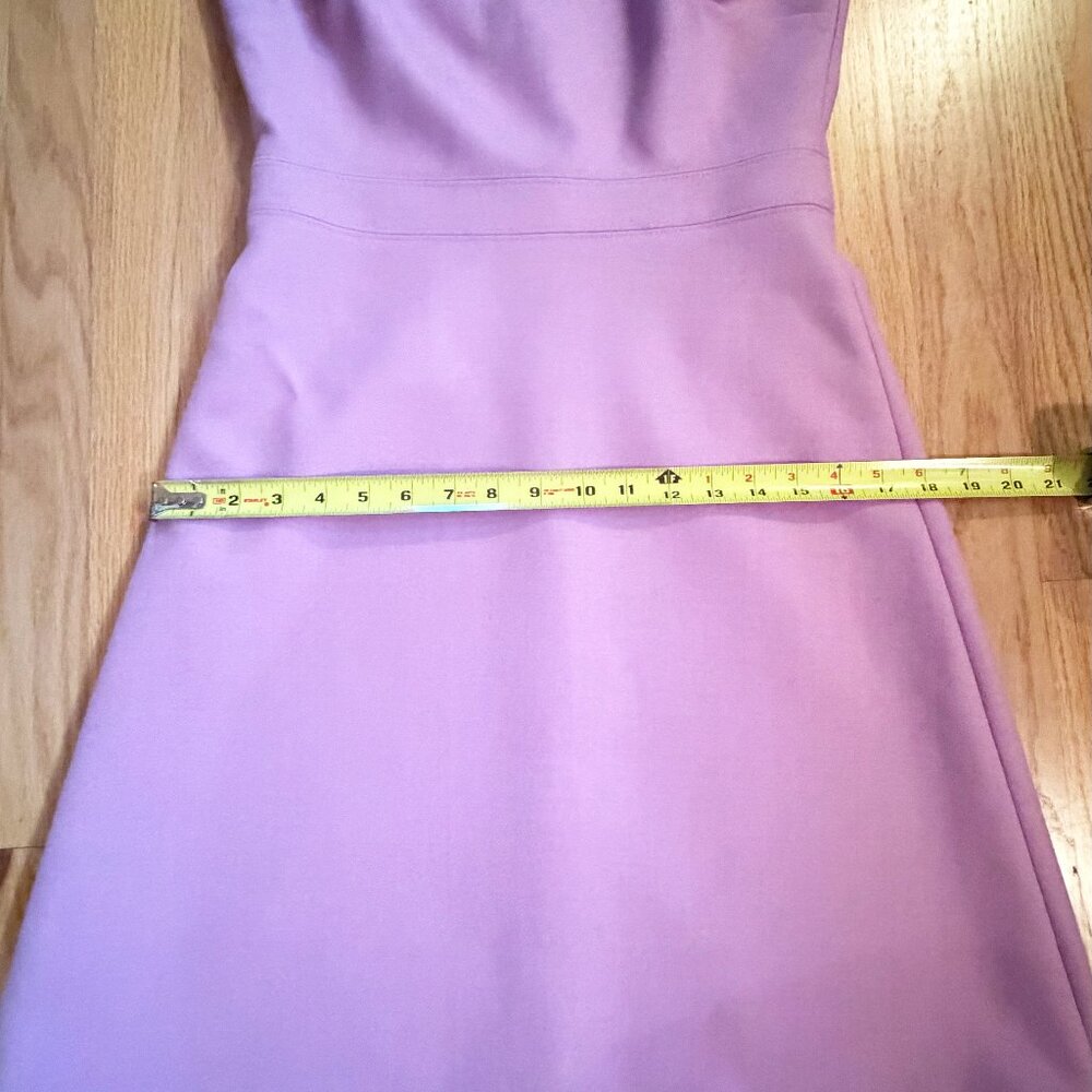 J.Crew Lavender Double Serge Wool Fit & Flare Dress Sleeveless Sz 4 - Picture 9 of 11